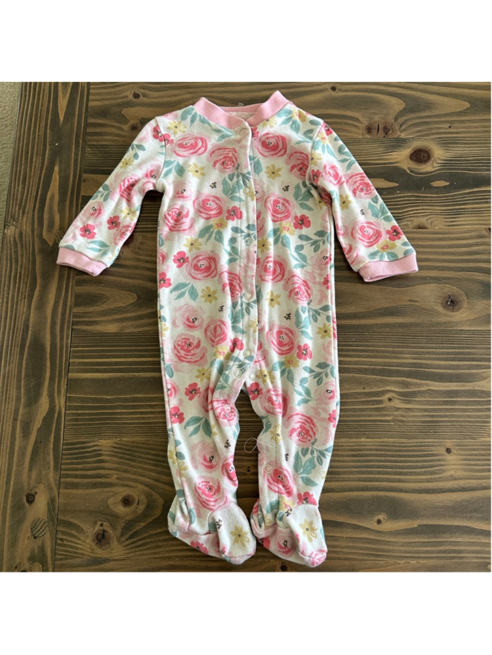 Baby Girl Clothing Lot 3-6M Gap Old Navy Floral Sleepers 6 Pc - Picture 9 of 13
